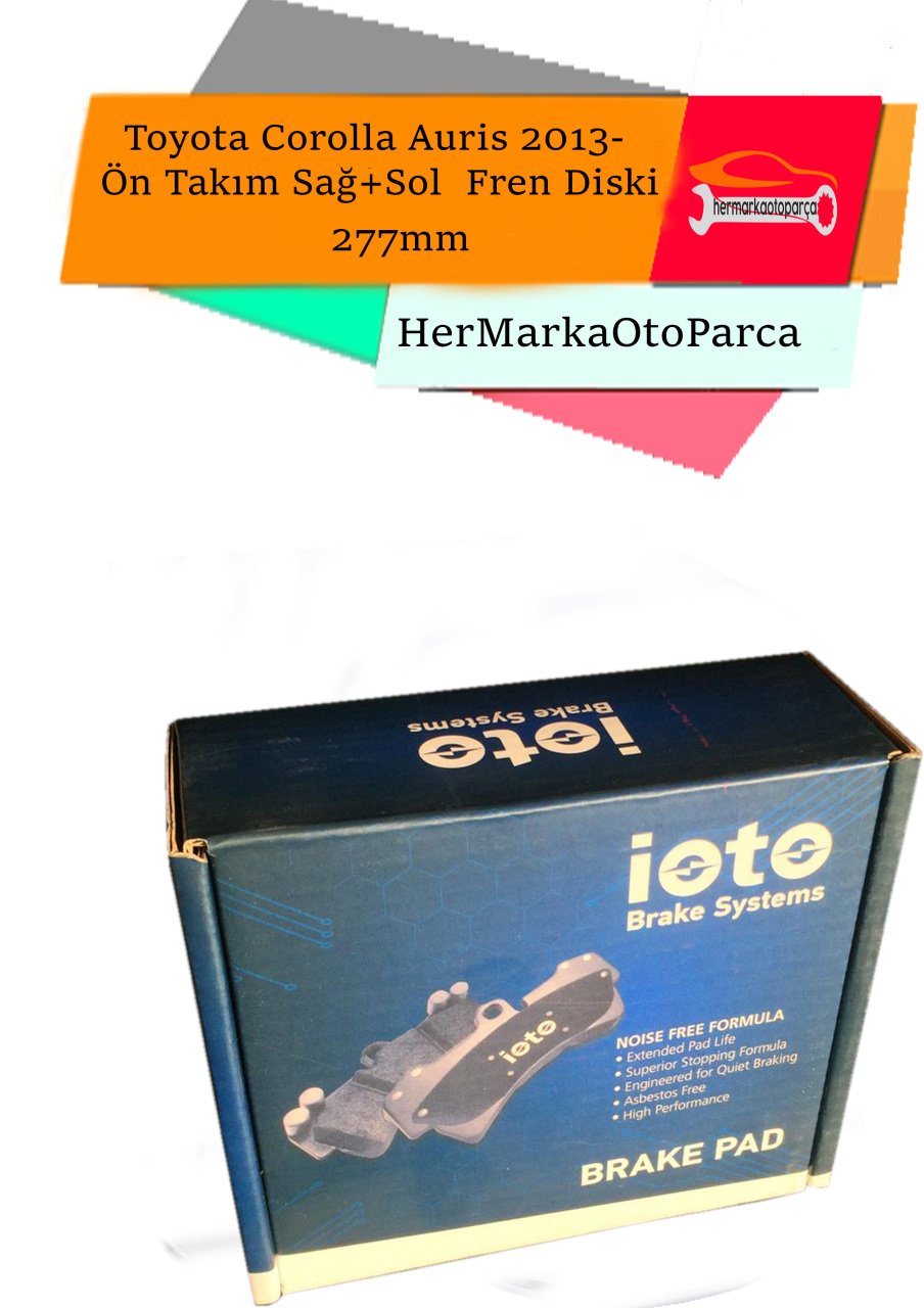 Toyota Corolla Auris 2013- Ön Takım Sağ+Sol  Fren Diski 277mm