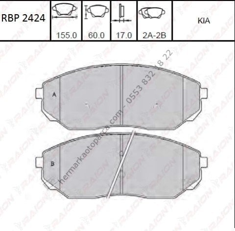 SORENTO 02-07 ÖN FREN BALATASI RAİON