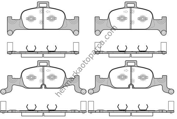 AUDİ A4 2.0TDİ QUATTRO 15- Disk Fren Balatası Ön YENGEÇ TİP REMSA
